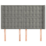 Vidaxl hoofdbord met randen 147x16x118 128 cm fluweel lichtgrijs