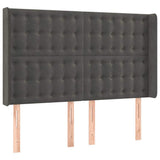 Vidaxl hoofdbord met randen 147x16x118 128 cm fluweel donkergrijs