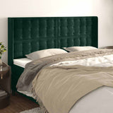 Vidaxl hoofdbord met randen 183x16x118 128 cm fluweel donkergroen