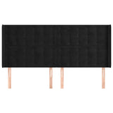 Vidaxl hoofdbord met randen 203x16x118 128 cm fluweel zwart