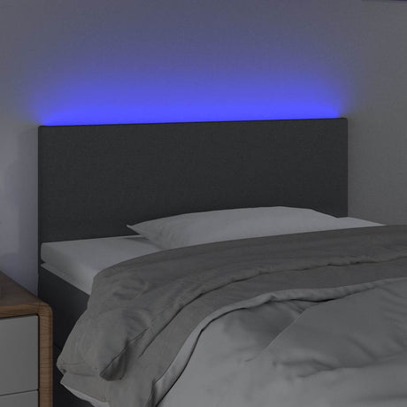 Vidaxl hoofdbord led 90x5x78 88 cm stof donkergrijs