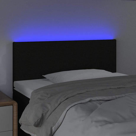 Vidaxl hoofdbord led 100x5x78 88 cm stof zwart