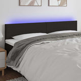 Vidaxl hoofdbord led 180x5x78 88 cm stof zwart