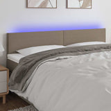 Vidaxl hoofdbord led 180x5x78 88 cm stof taupe