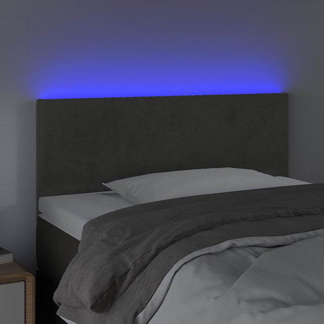 Vidaxl hoofdbord led 80x5x78 88 cm fluweel donkergrijs