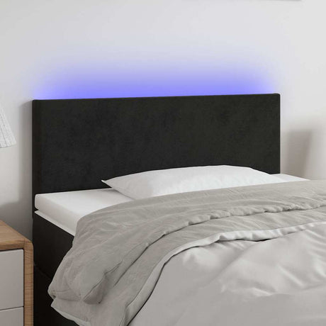 Vidaxl hoofdbord led 90x5x78 88 cm fluweel zwart