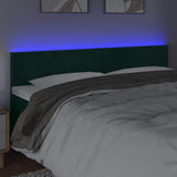 Vidaxl hoofdbord led 180x5x78 88 cm fluweel donkergroen