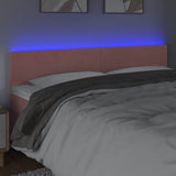 Vidaxl hoofdbord led 200x5x78 88 cm fluweel roze