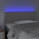 Vidaxl hoofdbord led 80x5x78 88 cm kunstleer grijs