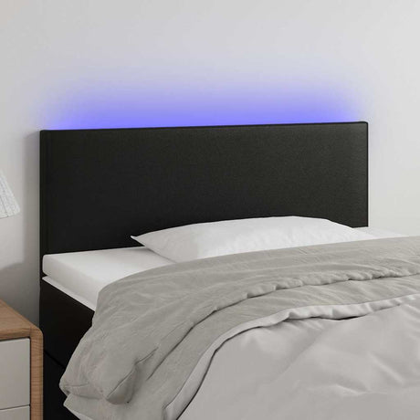 Vidaxl hoofdbord led 90x5x78 88 cm kunstleer zwart