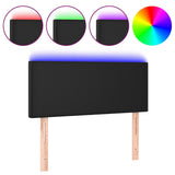 Vidaxl hoofdbord led 100x5x78 88 cm kunstleer zwart