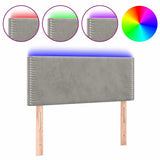 Vidaxl hoofdbord led 80x5x78 88 cm fluweel lichtgrijs
