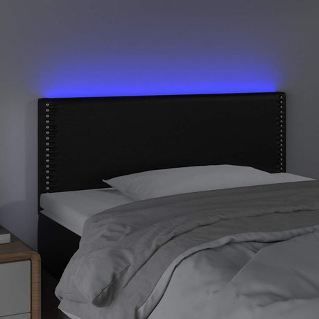 Vidaxl hoofdbord led 100x5x78 88 cm kunstleer zwart