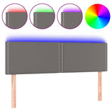 Vidaxl hoofdbord led 144x5x78 88 cm kunstleer grijs