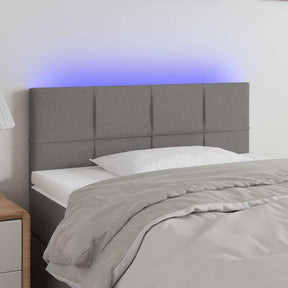 Vidaxl hoofdbord led 80x5x78 88 cm stof donkergrijs