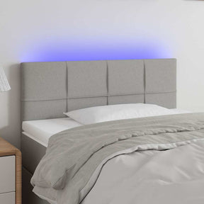 Vidaxl hoofdbord led 90x5x78 88 cm stof lichtgrijs