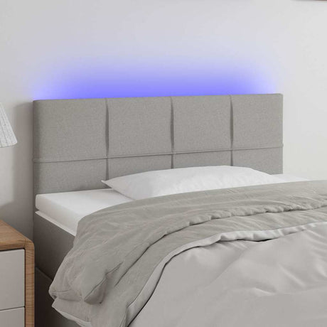 Vidaxl hoofdbord led 90x5x78 88 cm stof lichtgrijs