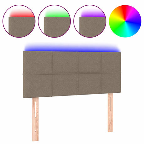 Vidaxl hoofdbord led 90x5x78 88 cm stof taupe