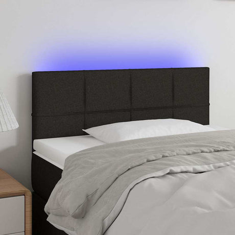 Vidaxl hoofdbord led 100x5x78 88 cm stof zwart