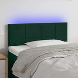 Vidaxl hoofdbord led 80x5x78 88 cm fluweel donkergroen
