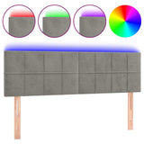 Vidaxl hoofdbord led 144x5x78 88 cm fluweel lichtgrijs