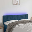 Vidaxl hoofdbord led 144x5x78 88 cm fluweel donkerblauw