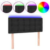Vidaxl hoofdbord led 80x5x78 88 cm kunstleer zwart
