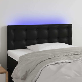 Vidaxl hoofdbord led 80x5x78 88 cm kunstleer zwart