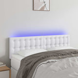 Vidaxl hoofdbord led 144x5x78 88 cm kunstleer wit