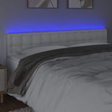 Vidaxl hoofdbord led 160x5x78 88 cm kunstleer wit