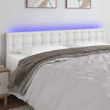 Vidaxl hoofdbord led 160x5x78 88 cm kunstleer wit