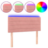 Vidaxl hoofdbord led 80x5x78 88 cm fluweel roze