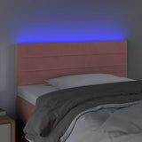 Vidaxl hoofdbord led 80x5x78 88 cm fluweel roze