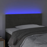 Vidaxl hoofdbord led 100x5x78 88 cm fluweel donkergrijs