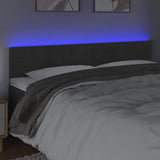 Vidaxl hoofdbord led 180x5x78 88 cm fluweel donkergrijs