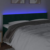 Vidaxl hoofdbord led 180x5x78 88 cm fluweel donkergroen