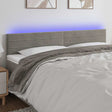 Vidaxl hoofdbord led 200x5x78 88 cm fluweel lichtgrijs