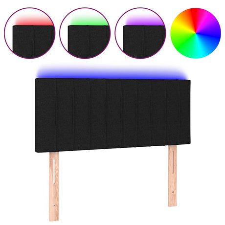 Vidaxl hoofdbord led 80x5x78 88 cm stof zwart