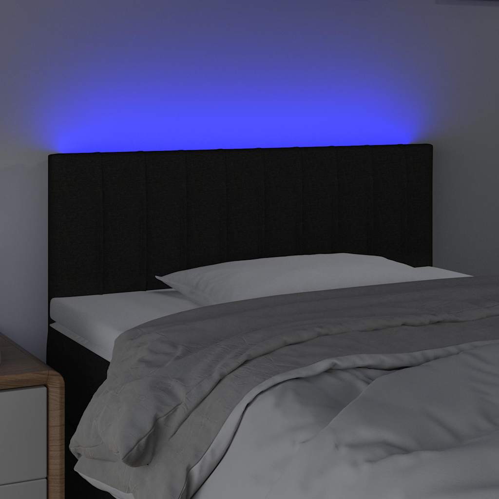 Vidaxl hoofdbord led 80x5x78 88 cm stof zwart