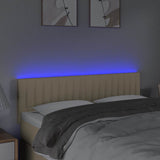 Vidaxl hoofdbord led 144x5x78 88 cm stof crèmekleurig