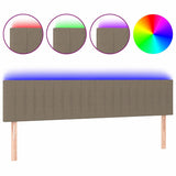 Vidaxl hoofdbord led 160x5x78 88 cm stof taupe