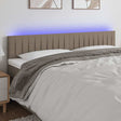 Vidaxl hoofdbord led 160x5x78 88 cm stof taupe