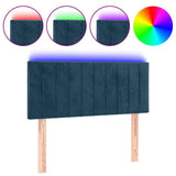 Vidaxl hoofdbord led 90x5x78 88 cm fluweel donkerblauw