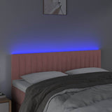 Vidaxl hoofdbord led 144x5x78 88 cm fluweel roze