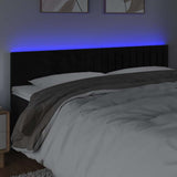 Vidaxl hoofdbord led 160x5x78 88 cm fluweel zwart