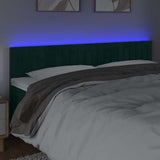 Vidaxl hoofdbord led 180x5x78 88 cm fluweel donkergroen