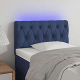 Vidaxl hoofdbord led 80x7x78 88 cm stof blauw