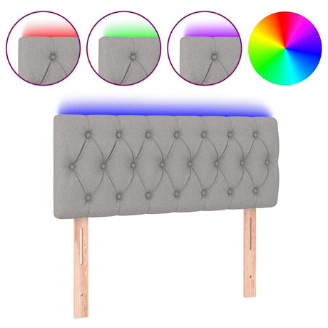 Vidaxl hoofdbord led 90x7x78 88 cm stof lichtgrijs