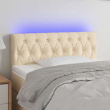 Vidaxl hoofdbord led 90x7x78 88 cm stof crèmekleurig