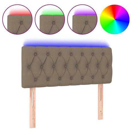Vidaxl hoofdbord led 100x7x78 88 cm stof taupe